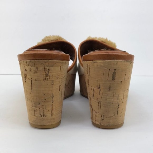 Coach Jazmin Cork Wedge 3” Heels, Size 9 - Picture 5 of 8